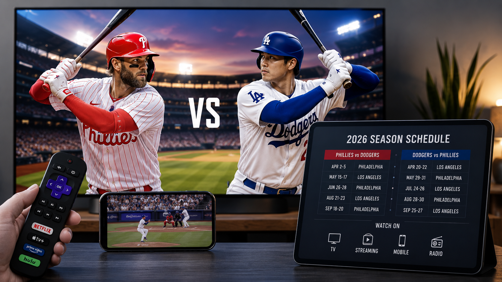 Watch Phillies vs Dodgers